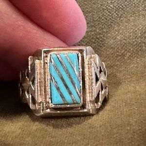 Sterling and turquoise ring.